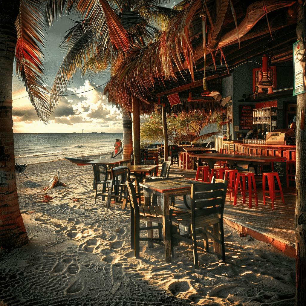 A restaurant on the beach