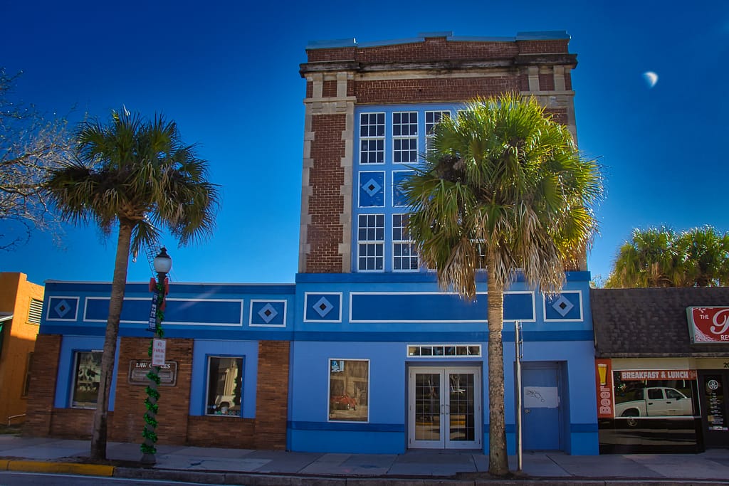 Views of the riverfront from old Downtown, Melbourne, Florida