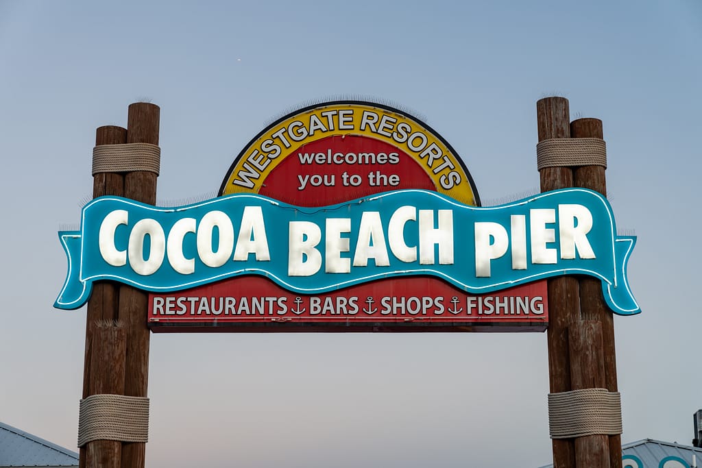Cocoa Beach Pier Neon Sign, Florida