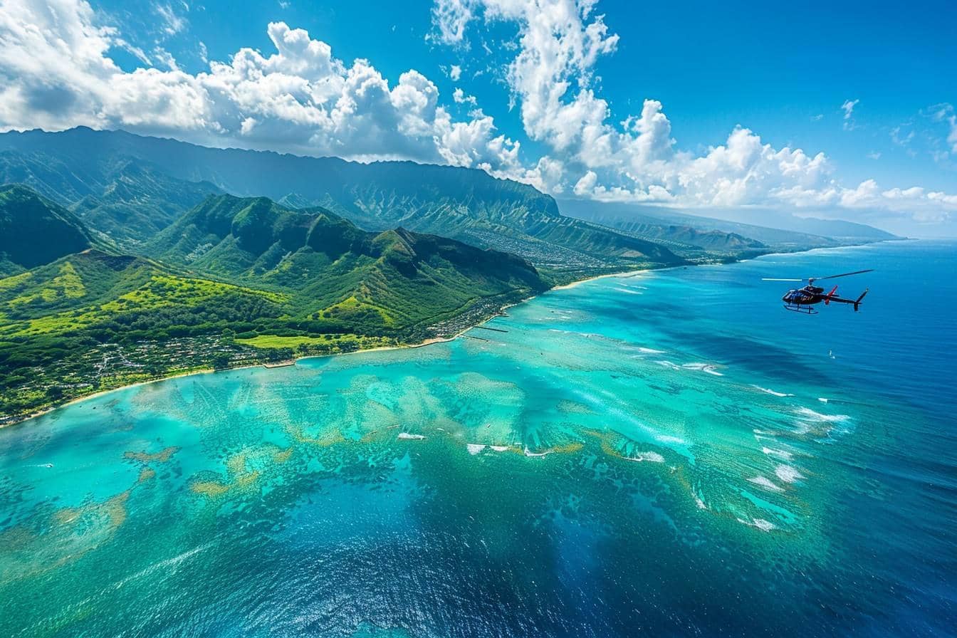 Experience Thrills : Skydiving and Helicopter Tours over Oahu's Majestic Waikiki